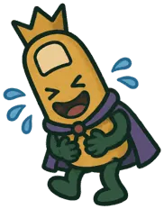 Sir Thumbsalot, laughing