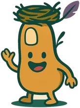 Featherhead, the Flock mascot