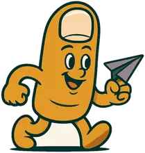 The Kicker, the Paper Football mascot