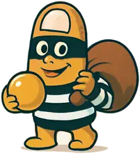 Light-Fingered Larry, the Thick as Thieves mascot